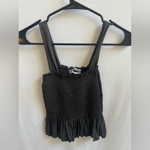 Urban outfitters dark gray ruffled top